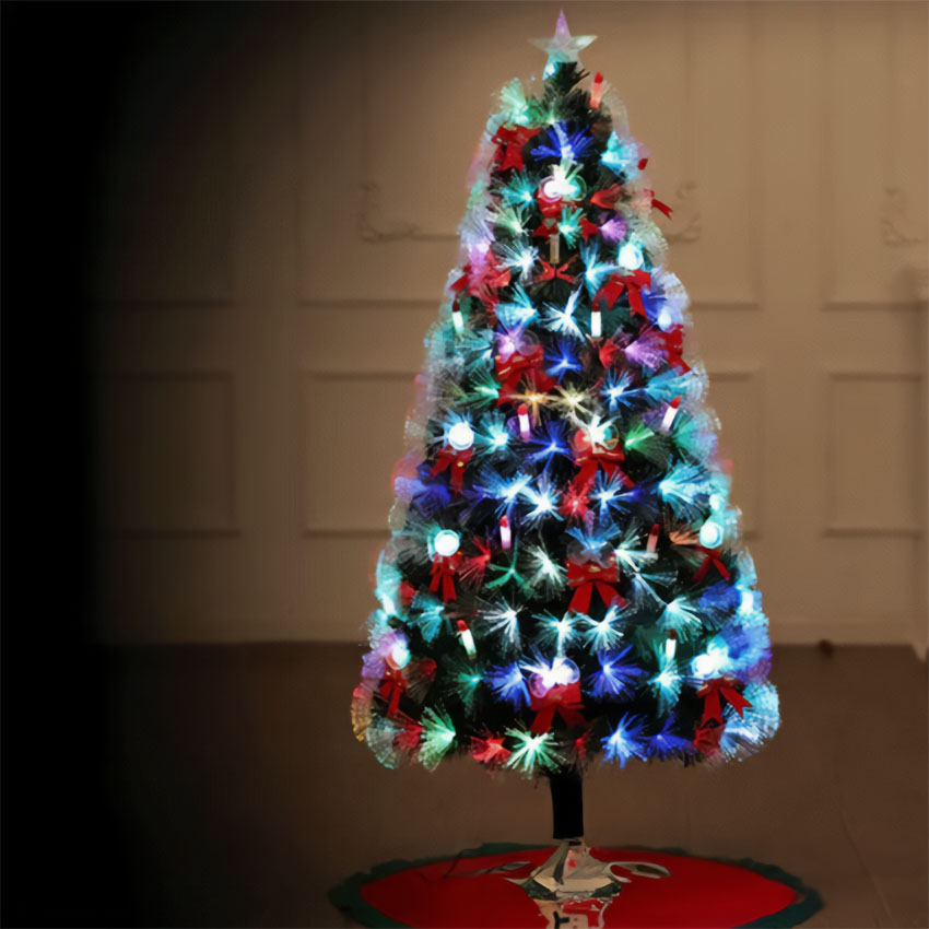 Árbol de navidad 60 cm, luz roja, verde, amarilla y azul