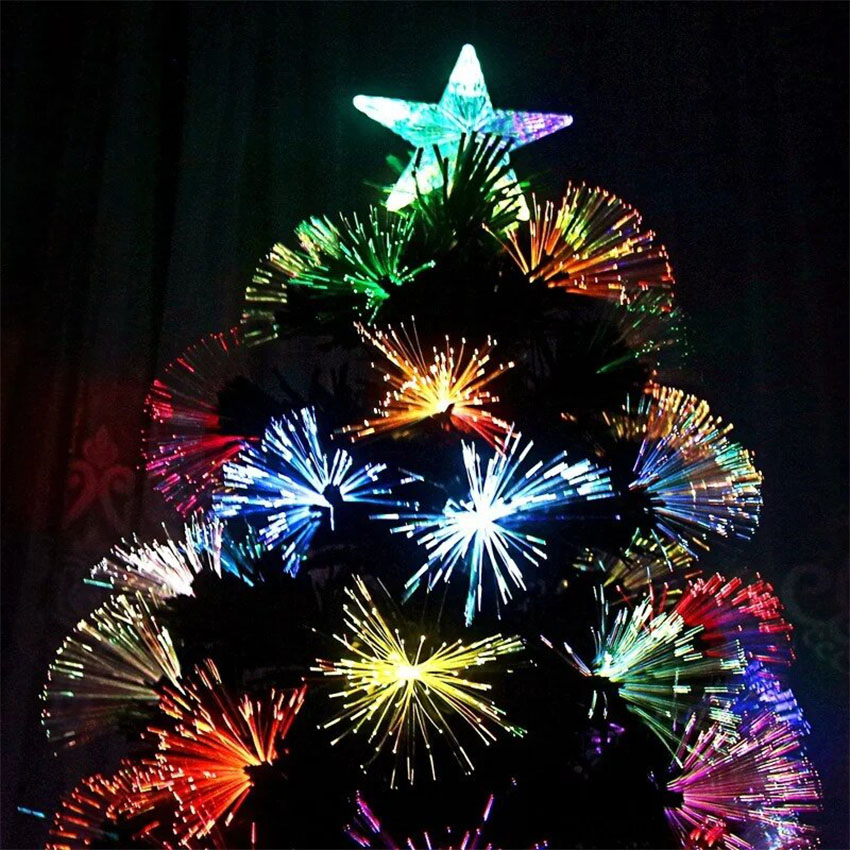 Árbol de navidad 60 cm, luz roja, verde, amarilla y azul