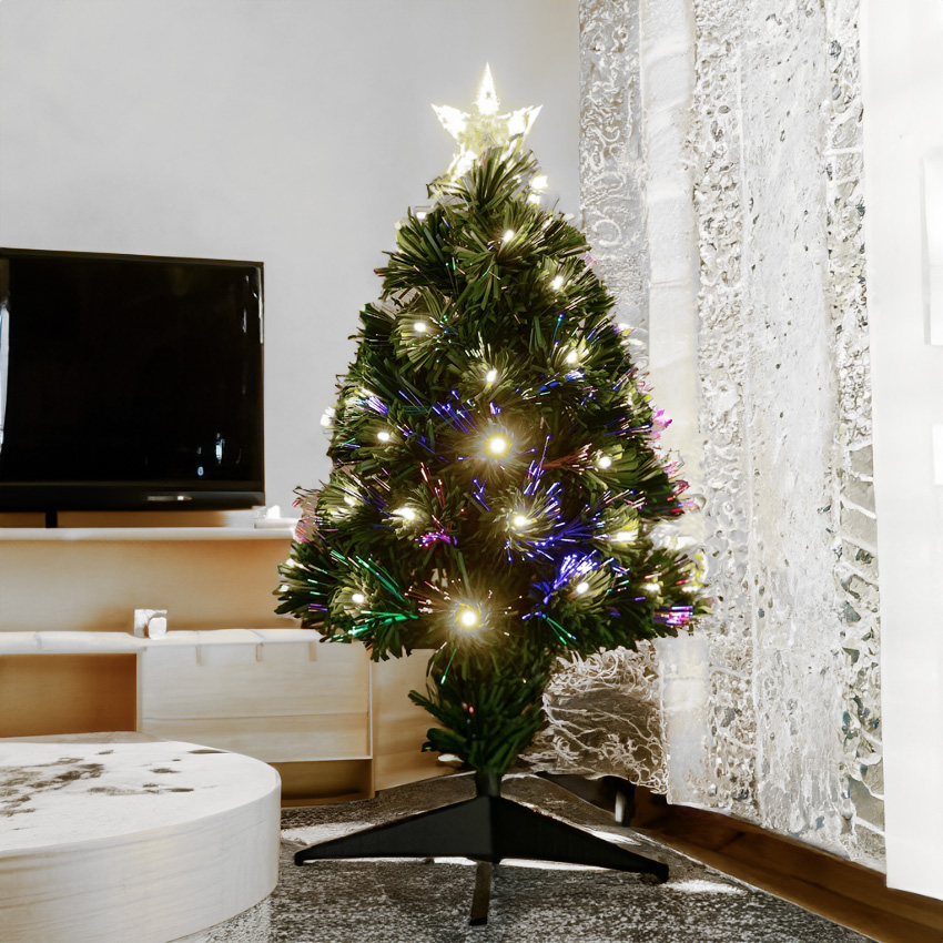 Árbol de navidad 150 cm, luz fría 6500k