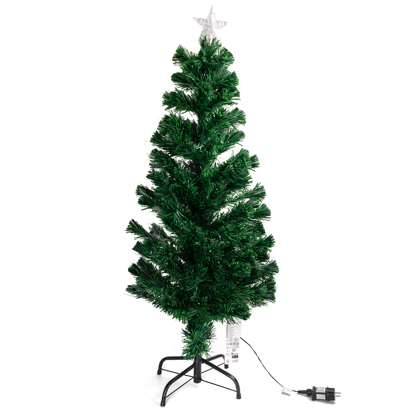 árbol de navidad de fibra óptica 180 cm, bajo consumo, blanco cálido, ideal para decoración festiva y creación de ambiente navideño.