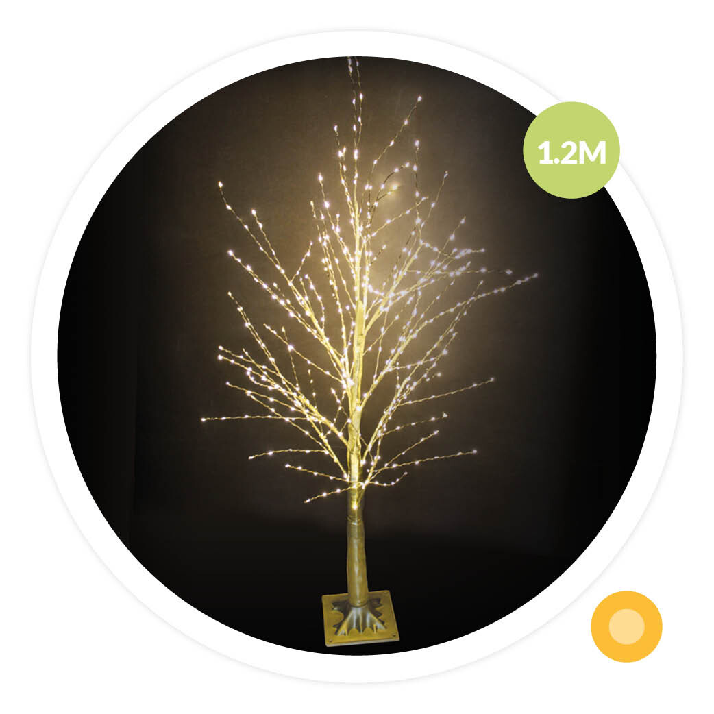 ÁRBOL RAMAS LED DORADO SIRKA A RED 8W 120cm  