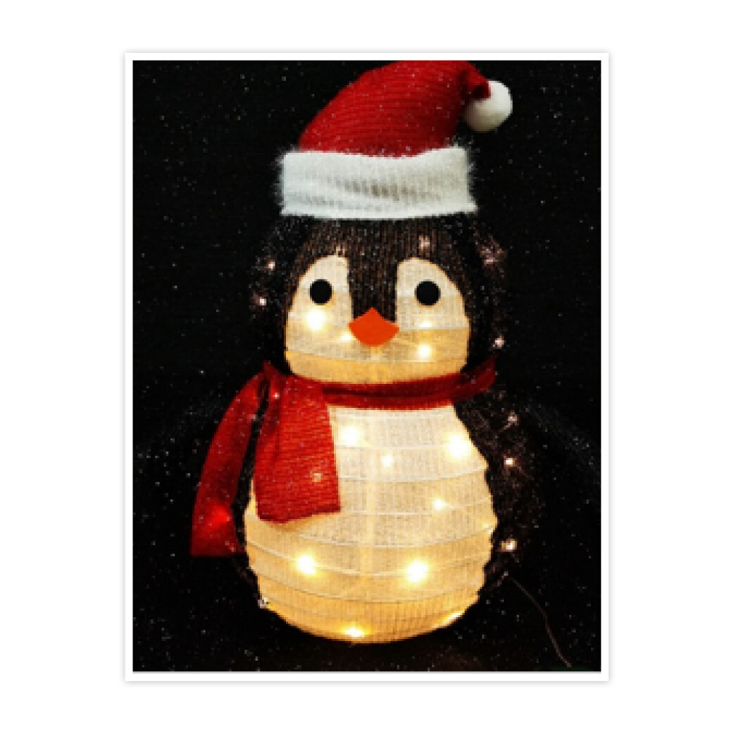 pINGÜINO LED PLEGABLE PARA EXTERIOR A PILAS 60x54x36cm   